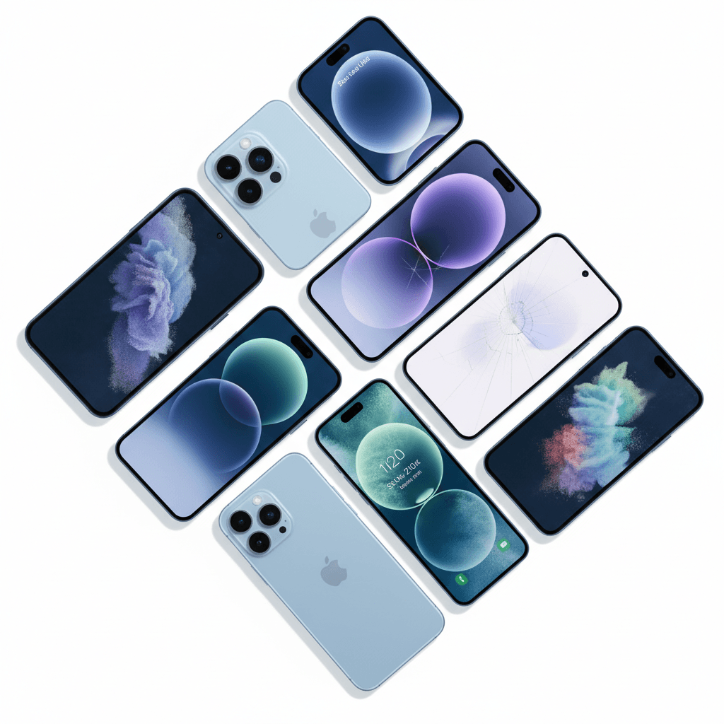 Mixed stock selection of refurbished iPhones and Samsung devices