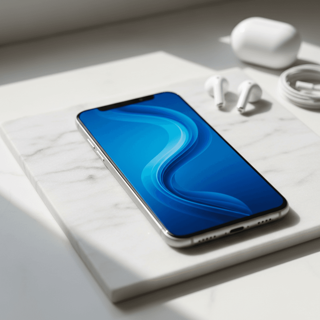 Market-ready refurbished Samsung device on display stand